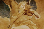 Painting of an angel with a violin