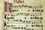Old music notation of a Mass