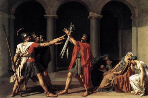 Oath of the Horatii, Jacques-Louis David, 1784