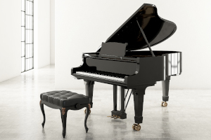 Grand piano in an elegant room